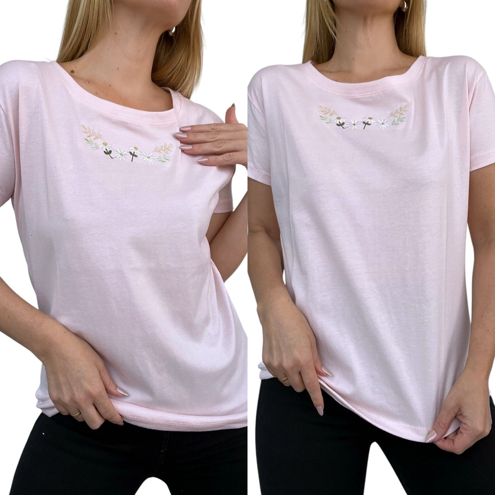 Remera Cuello Redondo Bordado - Imagen 5