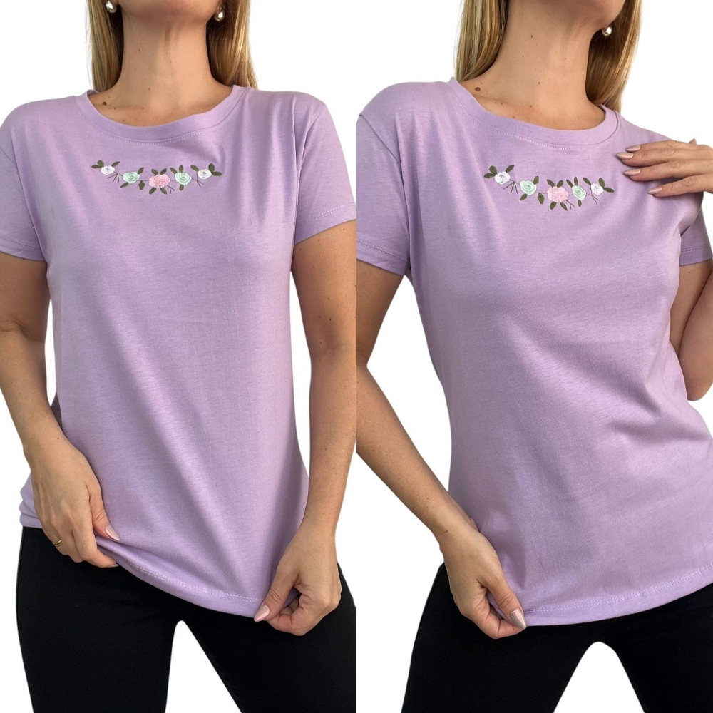 Remera Cuello Redondo Bordado - Imagen 6