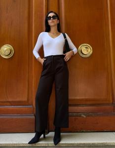 Pantalon Crep Sastrero Wide Leg