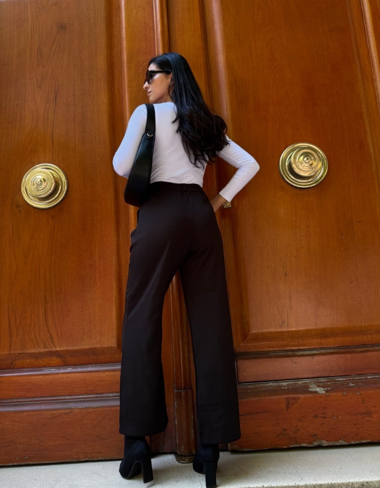 Pantalon Crep Sastrero Wide Leg - Imagen 2