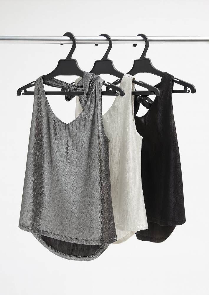 Musculosa C/ Foil Halter Neck - Imagen 3