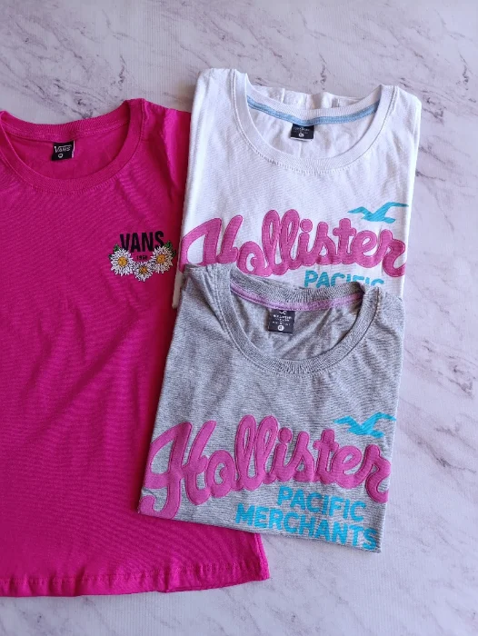 Remeras Holister Algodón Peinado
