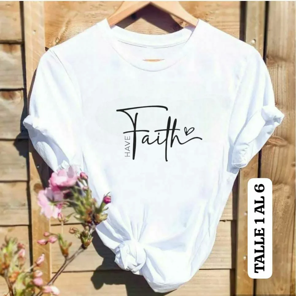 Remera Coffee Faith Dream Dama - Imagen 2