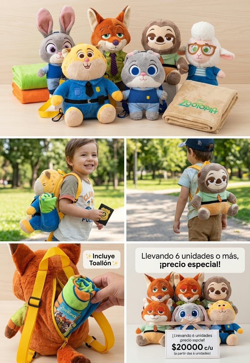 Peluche - Mochila Zootopia
trae Toallon - Imagen 2