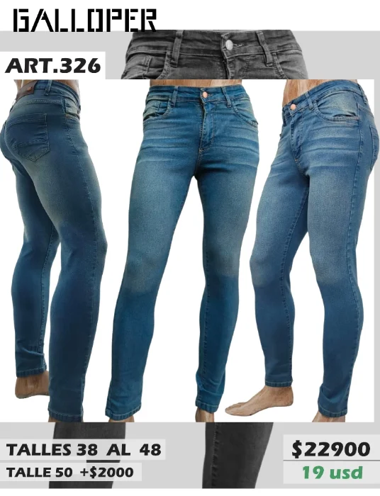Art 326 Pantalón Semi Chupin