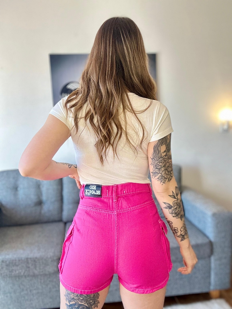 Shorts Pollera Rigido Fuxcia - Imagen 3