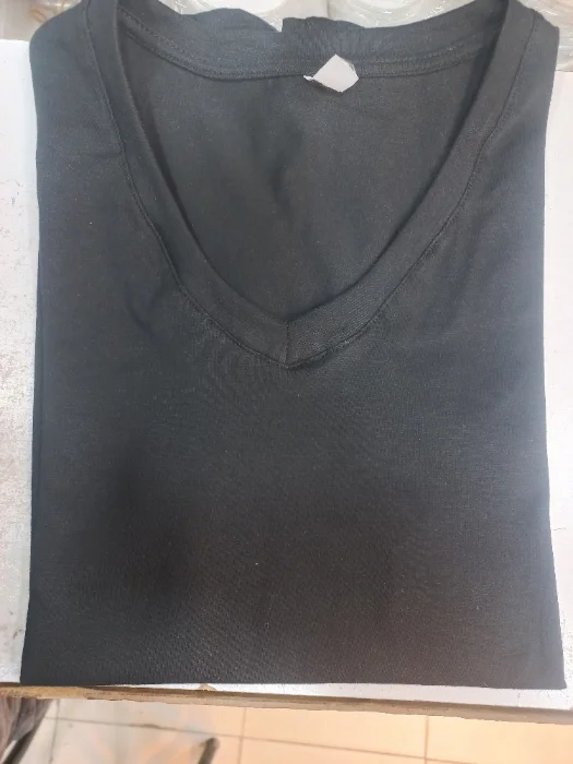 Remera Escote V Algodón M/l