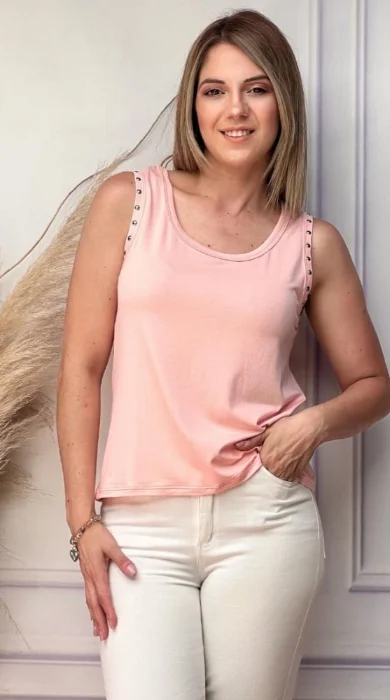 Musculosa Lisa con Tachas
