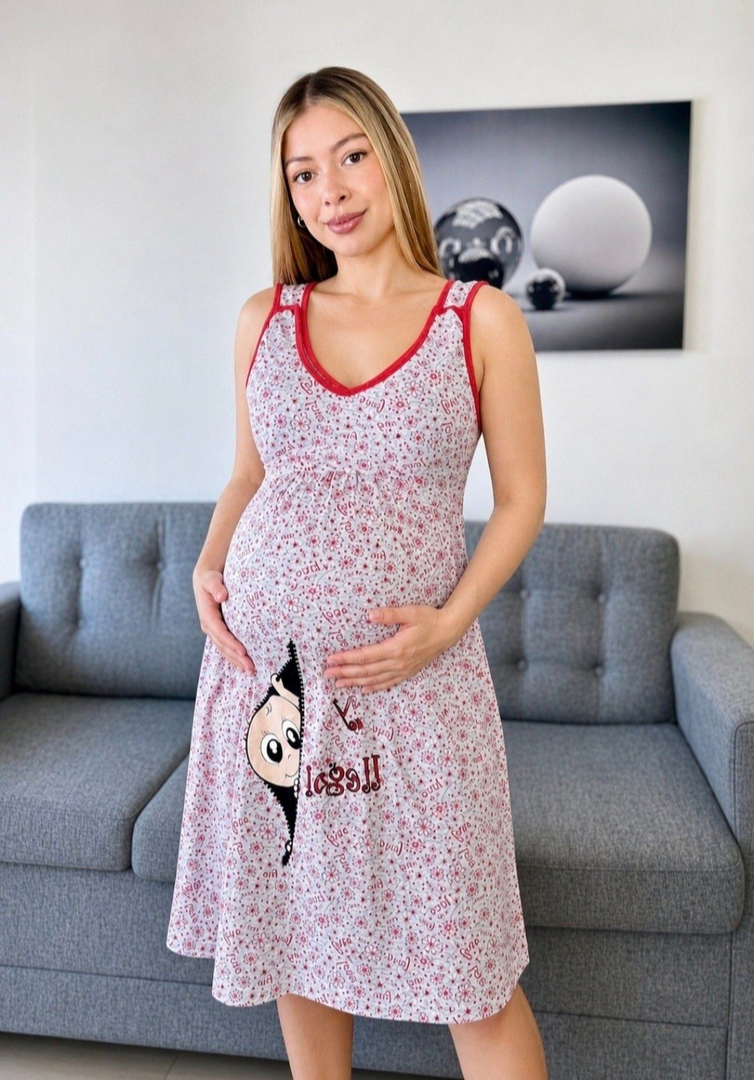 Camisón Maternal Manga Corta - Imagen 4