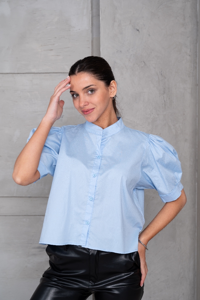 Camisa Poplin Cuello Asiático - Imagen 7