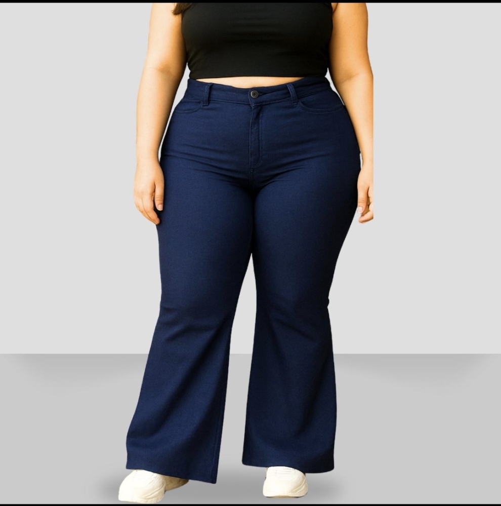 Pantalón de Bengalina Oxford Azul Marino  Talle Especial - Imagen 3
