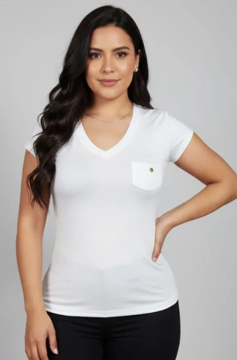 Remeras de Modal Viscosa con Bolsillo