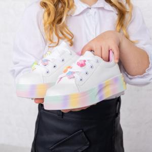 Zapatillas Arcoiris Infantiles Nena Niña Cordones Cómodas Livianas Modernas Tendencia - Miniatura 5