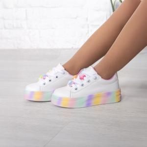 Zapatillas Arcoiris Infantiles Nena Niña Cordones Cómodas Livianas Modernas Tendencia - Miniatura 7