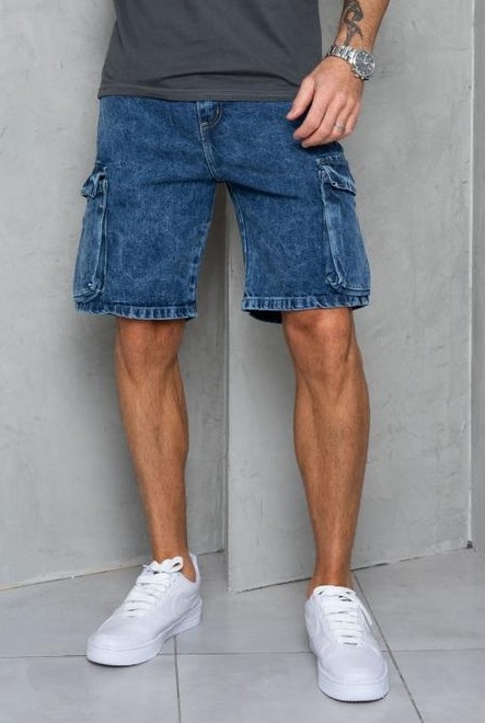 Bermudas Jeans Cargo C Fuelle Talles Especiales - Imagen 1