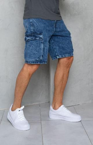 Bermudas Jeans Cargo C Fuelle Talles Especiales - Miniatura 4