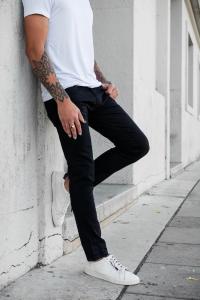 Pantalón Jeans Semi Chupin Negro - Miniatura 2