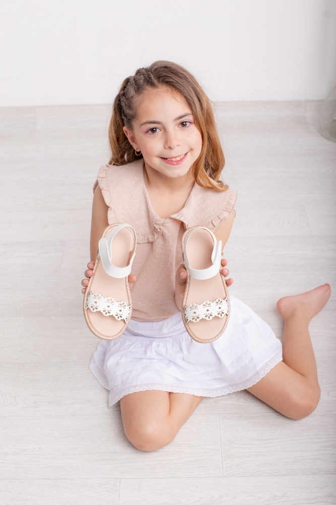 Sandalias Pia Niñas Infantiles Modernas Cómodas Livianas Tendencia Velcro - Imagen 6