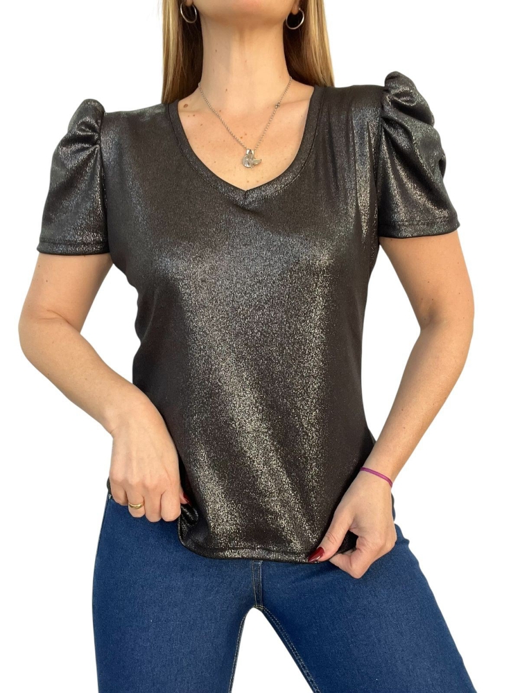Remeras Manga Princesa de Microrib   Foil - Imagen 5
