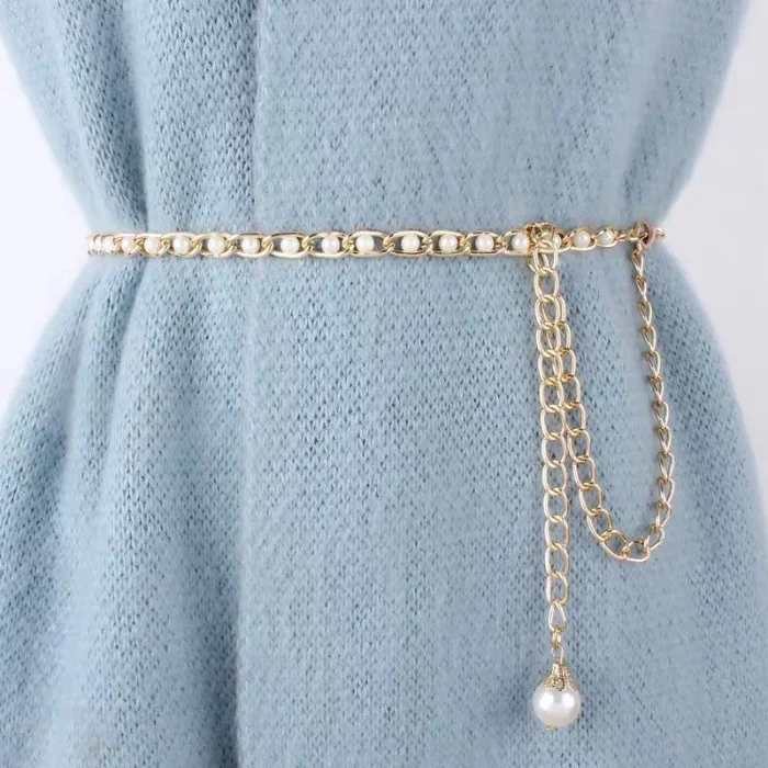 Oferta Cintos Cadena Perlas para Vestidos
