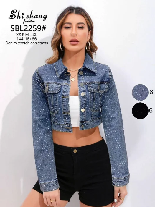 Campera de Jeans Full Strass