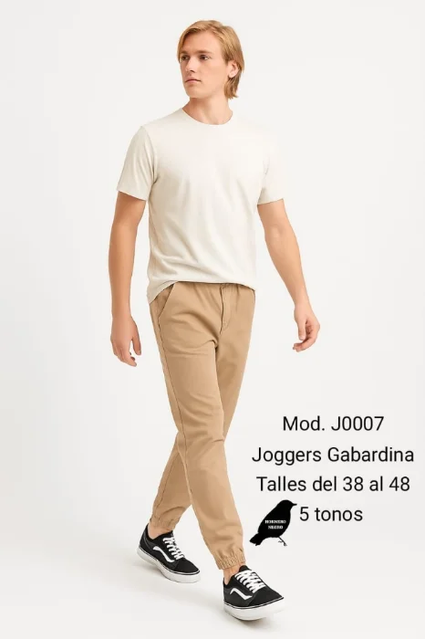 Jogger de Gabardina con Elástico y Cordon