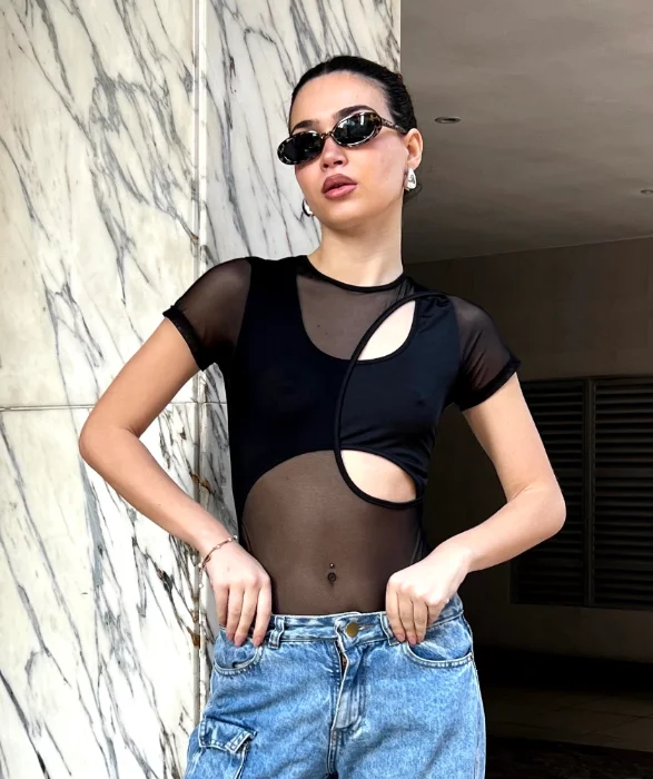 Body Luna Manga Corta Microtul