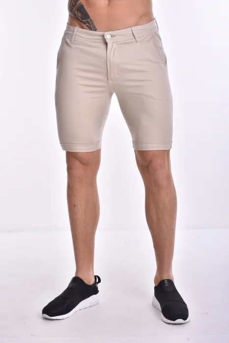 Bermuda Chupin Corte Chino de Gabardina Elastizada