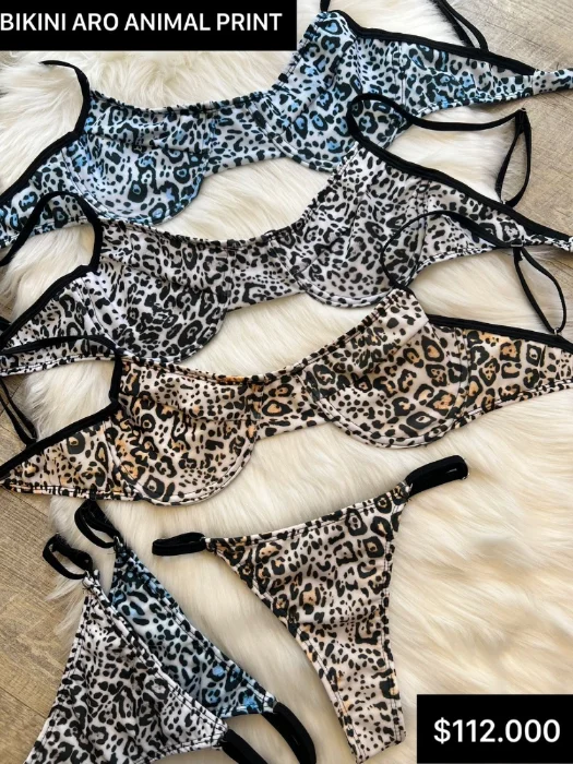 Bikini con Aro Animal Print Art 312