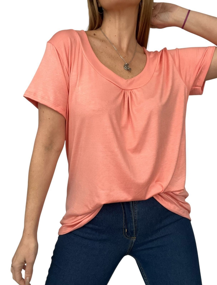 Remeras de Modal Viscosa con Frunce - Imagen 2