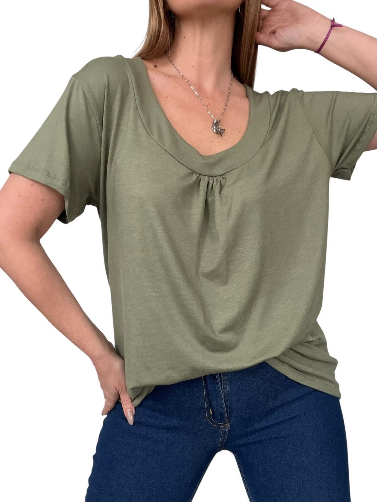 Remeras de Modal Viscosa con Frunce - Imagen 3