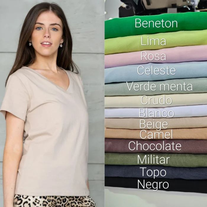 Remera de Algodón con Lycra