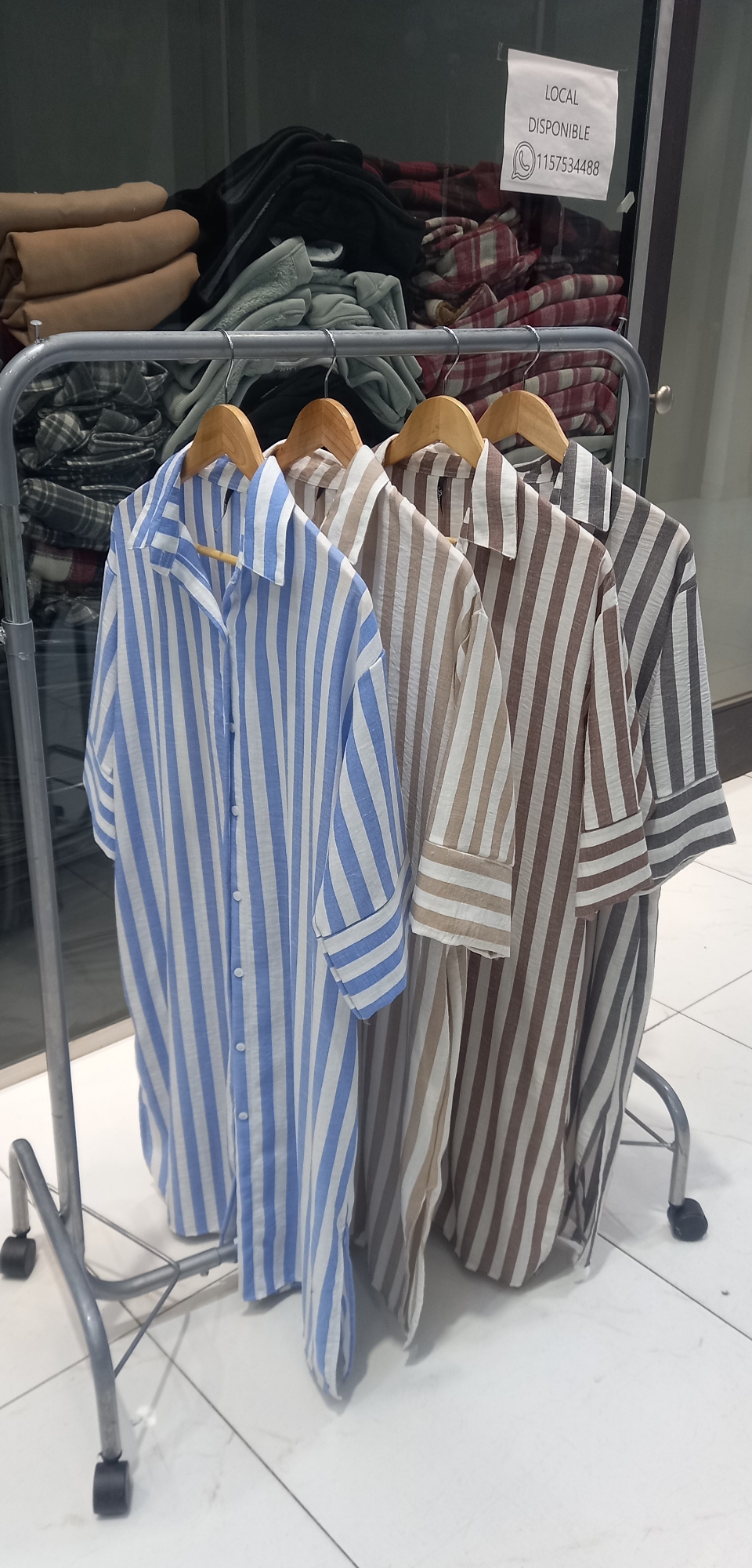 Maxi Camisa Malki Tela Lino Melange - Imagen 5