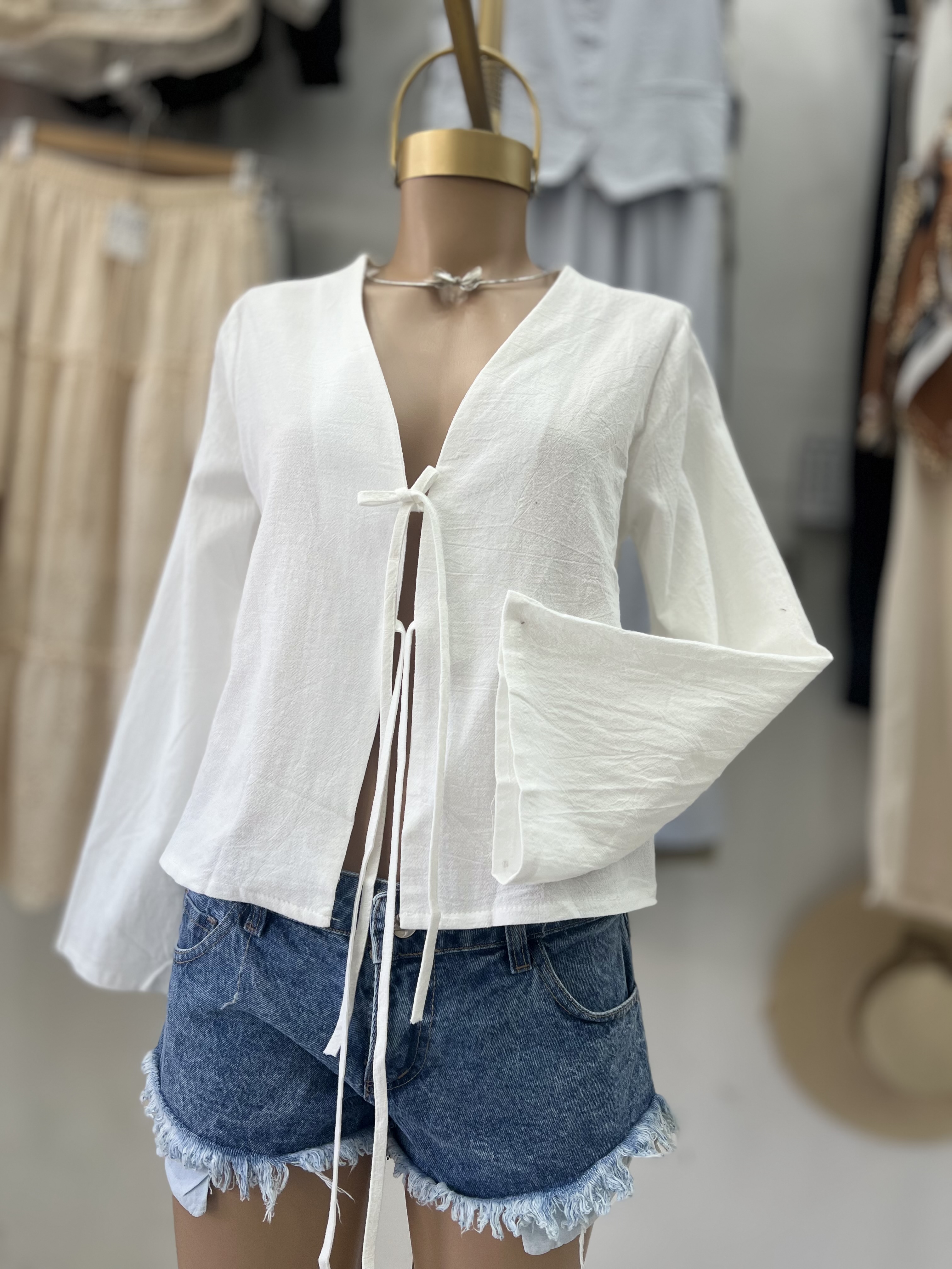 Blusa Oxford de Lino Importada - IMG_4642.jpeg
