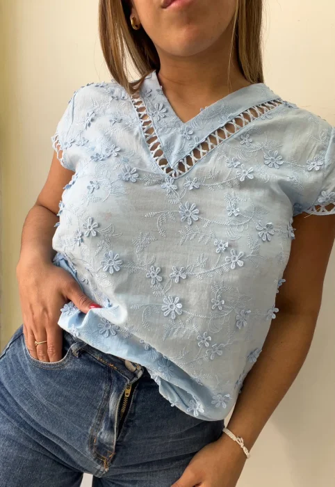 Blusa Carla Bordada 3d Importada