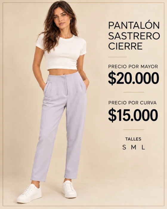 Pantalón Sastrero con Cierre