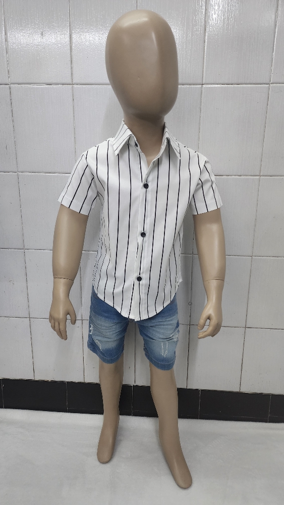 Camisas Elastizada Importado Rayada de Bebé con Cuello - Imagen 3