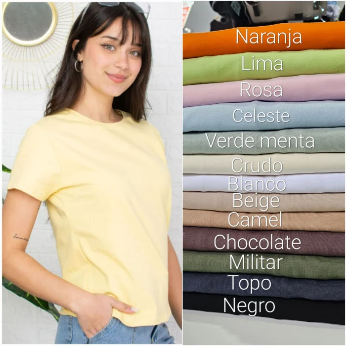 Remera Algodón con Lycra