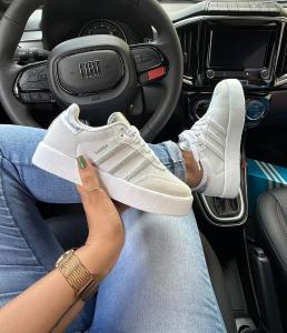 Zapatillas Adidas Samba Blancas Plataforma Importadas Brasileras