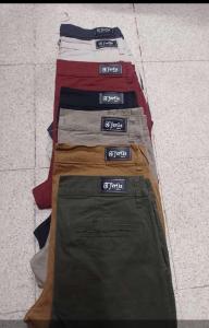 Corte Chino de Gabardina Hombre Pantalones