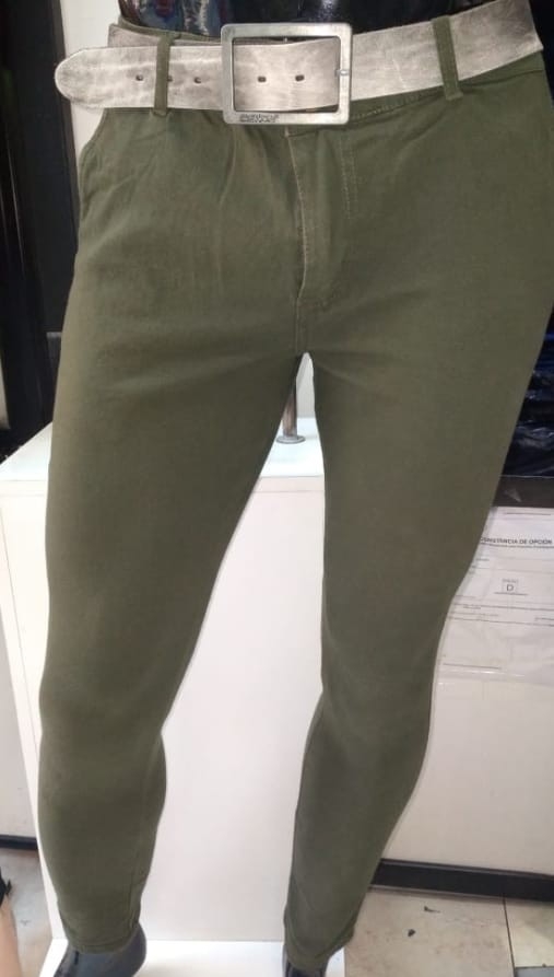 Corte Chino de Gabardina Hombre Pantalones - Imagen 6