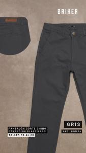 Pantalón Gabardina Corte Chino Talles Grandes - Miniatura 3