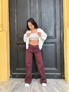 Wide Leg Bordo Elastizado - Miniatura 3