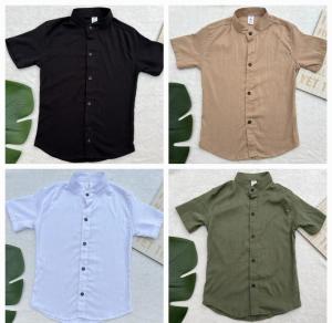 Camisa Cuello Mao Niños 4 al 16 Lino