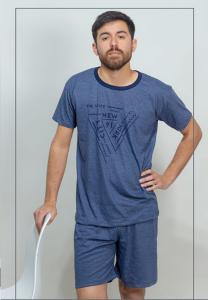 Pijama de Hombre Manga Corta Puro Algodon - Miniatura 3