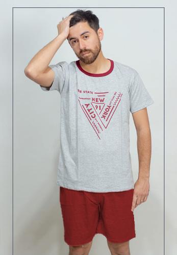 Pijama de Hombre Manga Corta Puro Algodon - Miniatura 4