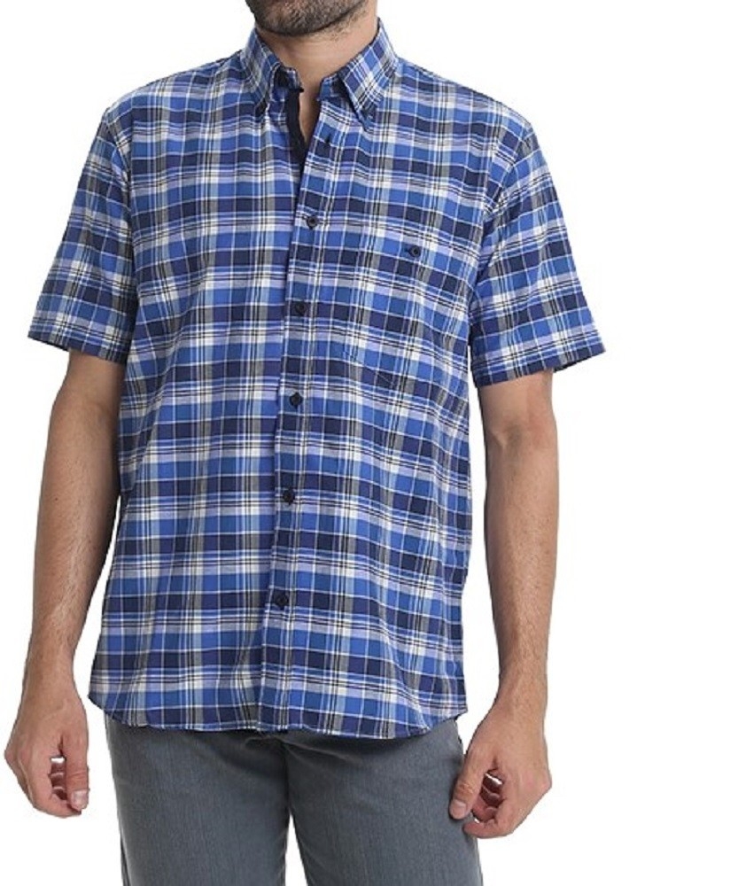 Camisas Mangas Cortas Jean Cartier  Cuadro y Raya Variedad de Diseños y Colores - Imagen 3
