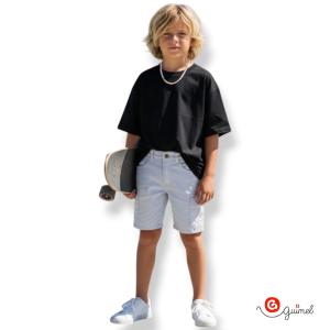 3614	bermuda Niño Gabardina Elast Cargo	