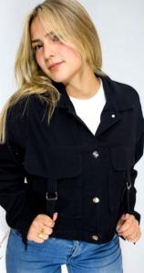 Campera de Jeans Oversay Bolsillo Cargo