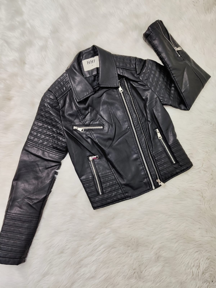 Campera Ecocuero Doble Cierre - Imagen 6